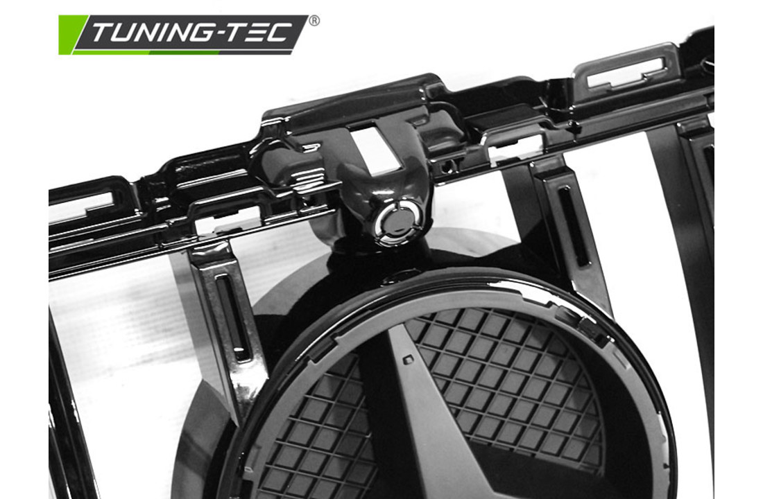 Grill geschikt voor MERCEDES W205 14-18 SPORT GLANZEND ZWART