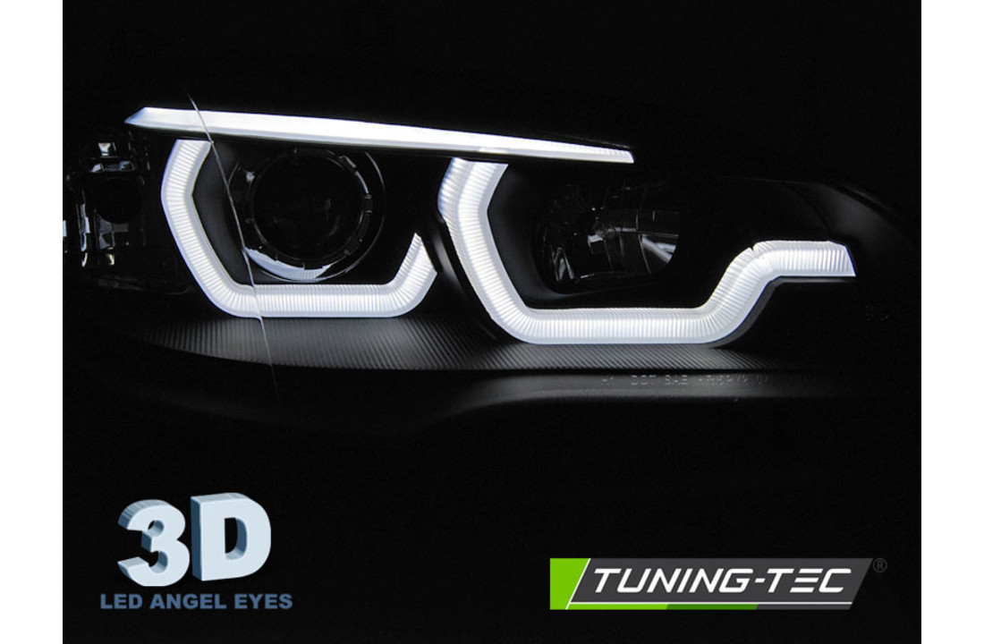 Koplampen dual halo rims geschikt voor BMW X5 E70 07-13 ZWART