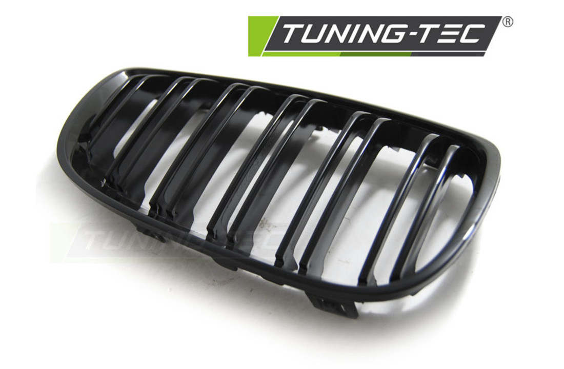 Grill geschikt voor BMW E92/E93 07-10 C/C GLANZEND ZWART DUBBELE STANG M-LOOK