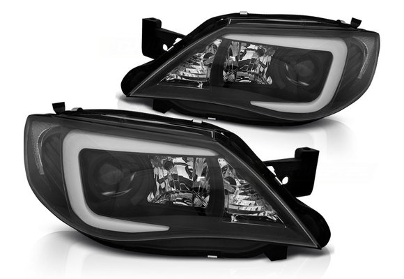 Koplampen met parkeerlicht SUBARU IMPREZA III GH 07-12 TUBE ZWART