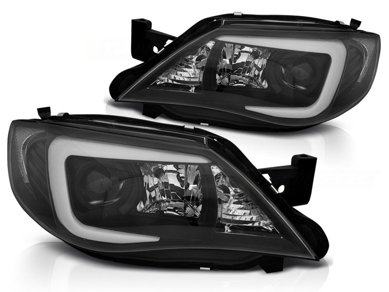 Koplampen met parkeerlicht SUBARU IMPREZA III GH 07-12 TUBE ZWART