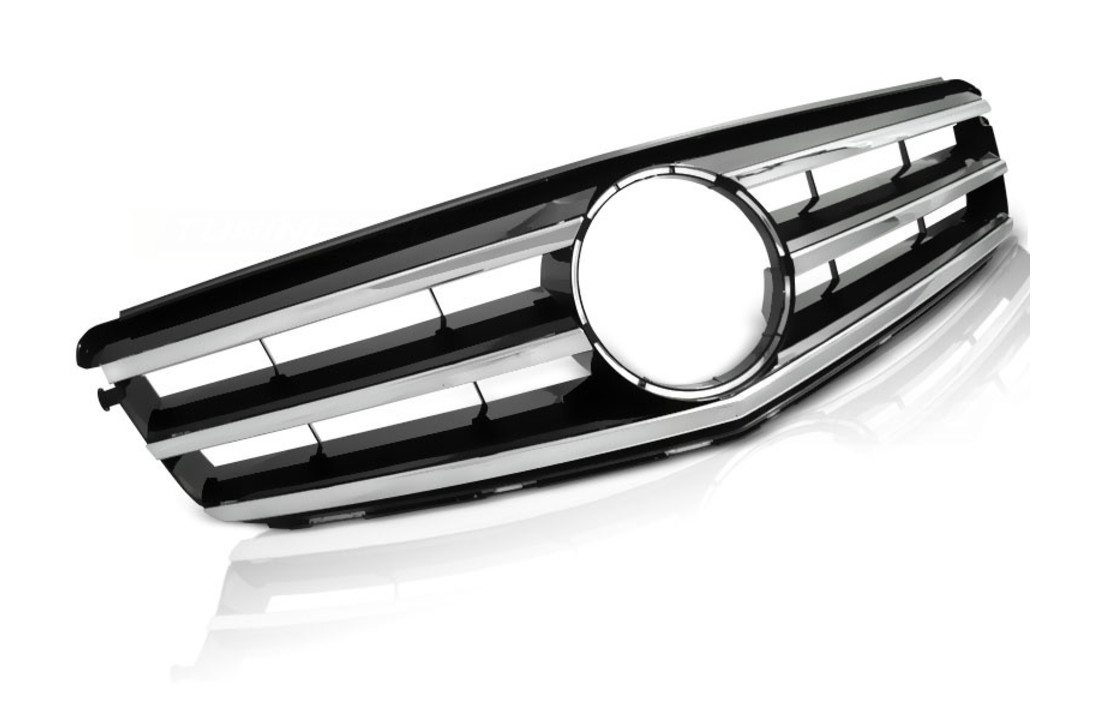 Grill MERCEDES W204 07-14 AVANTGARDE CHROOM-BLACK