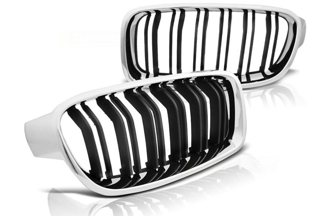 Grill geschikt voor BMW F30 / F31 10 11- M3 LOOK CHROOM ZWART