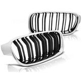 Grill geschikt voor BMW F30 / F31 10 11- M3 LOOK CHROOM ZWART