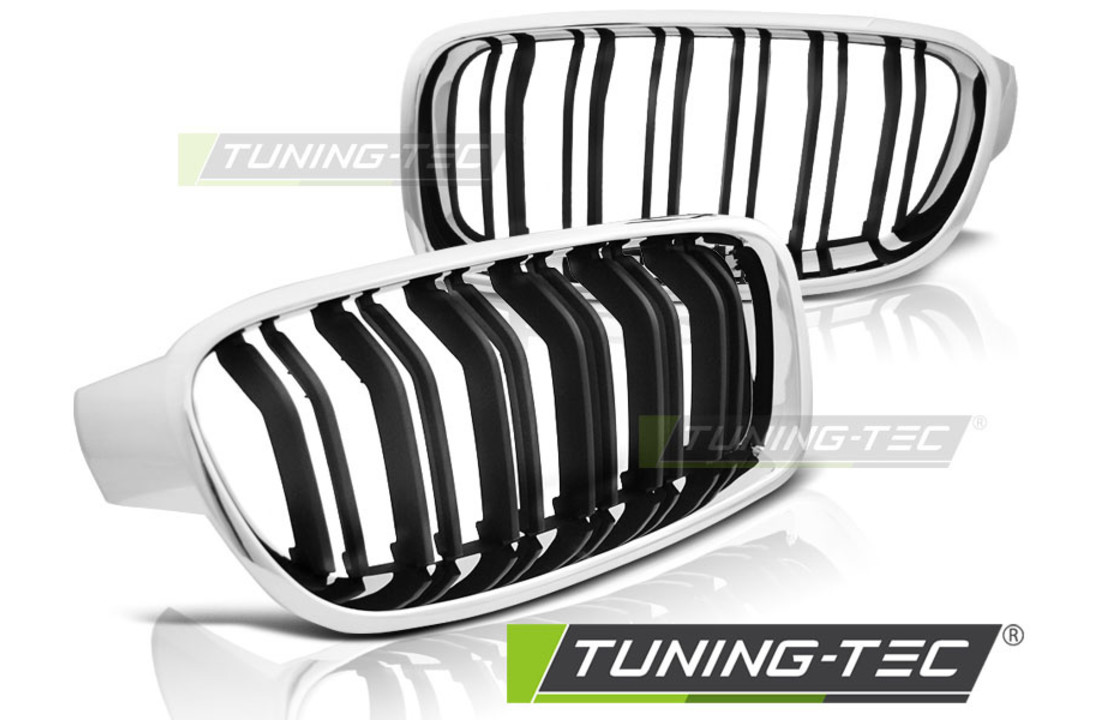 Grill BMW F30 / F31 10 11- M3 LOOK CHROOM ZWART