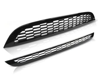 Grill MINI COOPER 01-06 R50 / R53 S TYPE GLANZEND ZWART