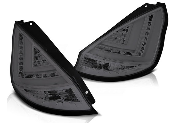 Achterlichten FORD FIESTA MK7 12-16 HB SMOKE LED STRIP
