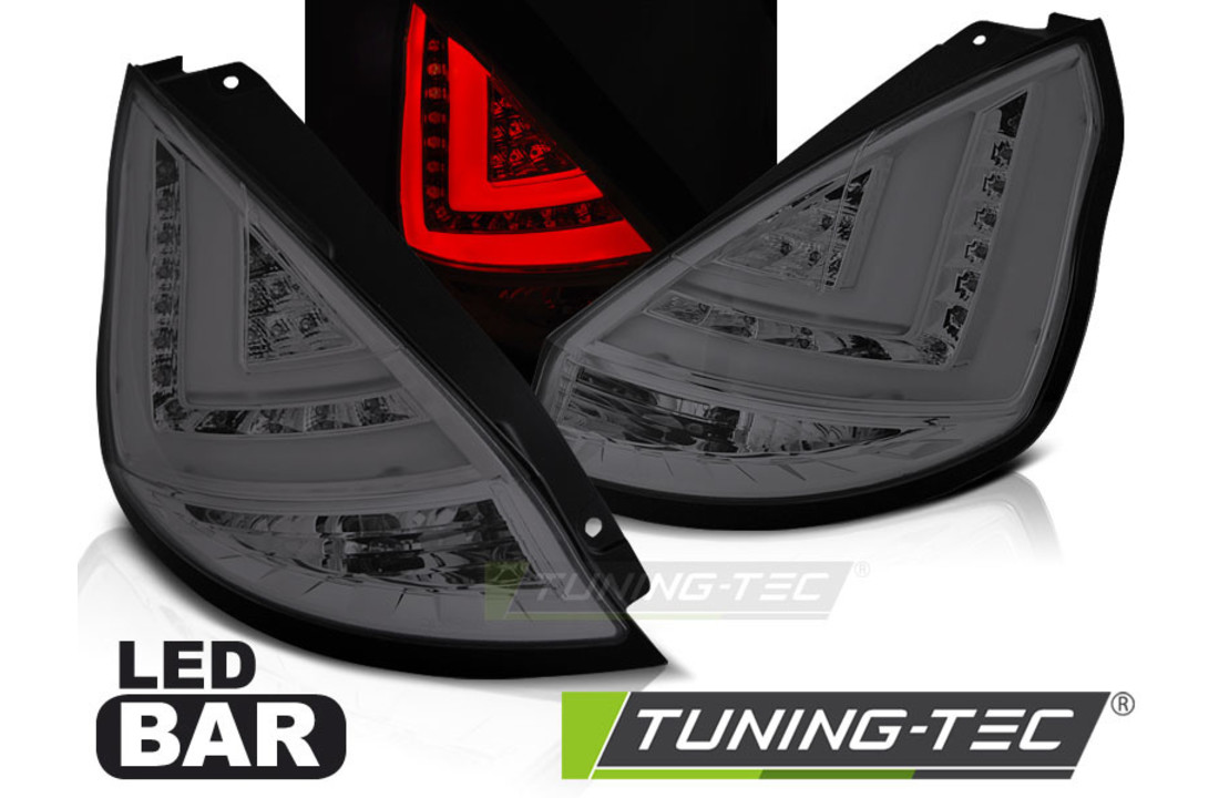 Achterlichten FORD FIESTA MK7 12-16 HB SMOKE LED STRIP