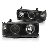 Koplampen dual halo rims geschikt voor TOYOTA LAND CRUISER FJ 80 90-97 ZWART