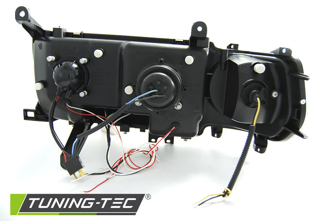 Koplampen dual halo rims geschikt voor TOYOTA LAND CRUISER FJ 80 90-97 ZWART