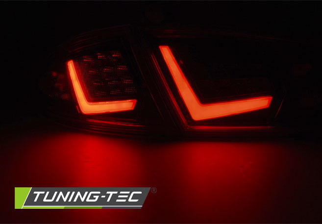 Achterlichten geschikt voor SEAT LEON 03 09-12 ROOD LED STRIP