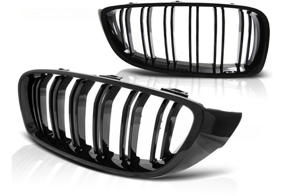 Grill BMW F32 F33 F36 13- M4 LOOK GLANZEND ZWART