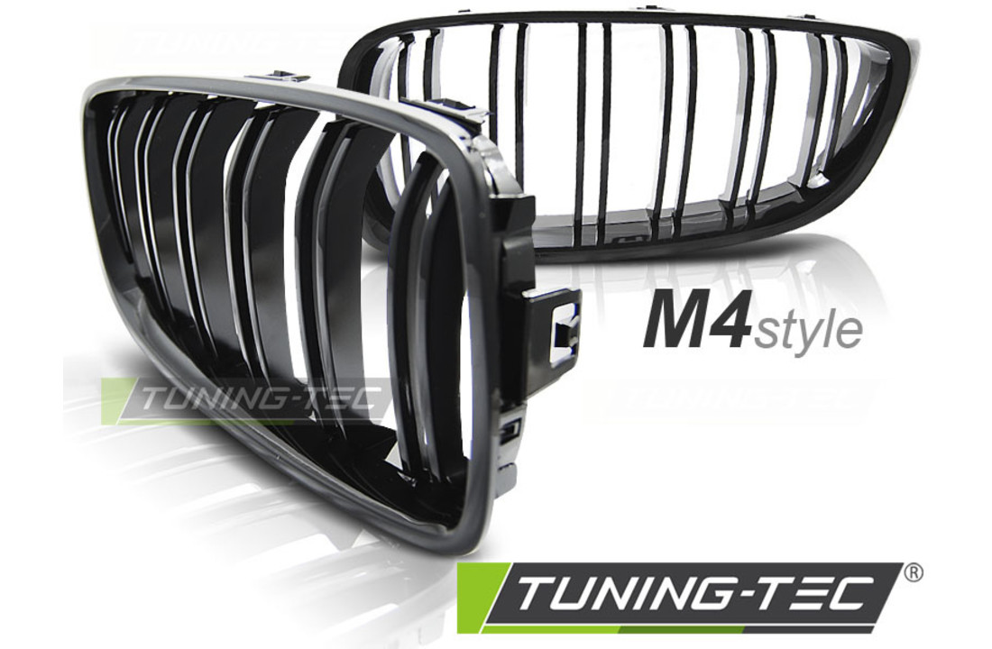 Grill geschikt voor BMW F32 F33 F36 13- M4 LOOK GLANZEND ZWART