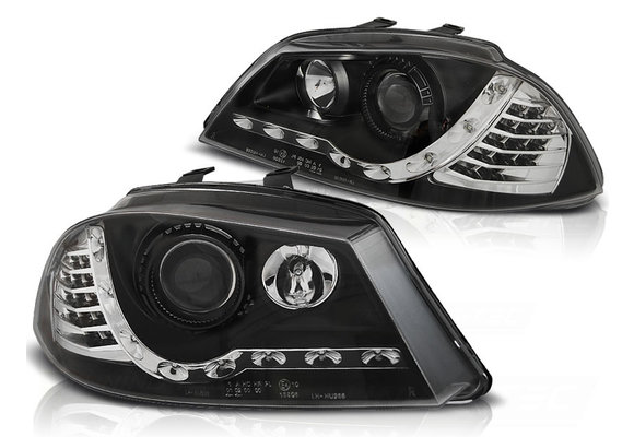 Koplampen met parkeerlicht SEAT IBIZA 6L 04 02-08 ZWART