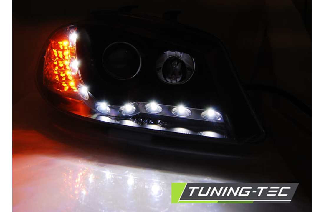 Koplampen met parkeerlicht geschikt voor SEAT IBIZA 6L 04 02-08 ZWART