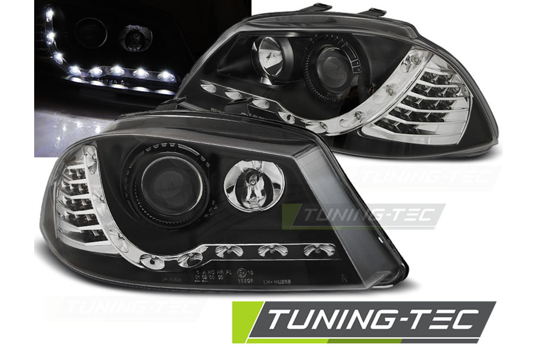 Koplampen met parkeerlicht geschikt voor SEAT IBIZA 6L 04 02-08 ZWART