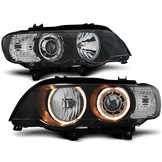 Koplampen Xenon BMW X5 E53 09 99-10 03 ANGEL EYES ZWART