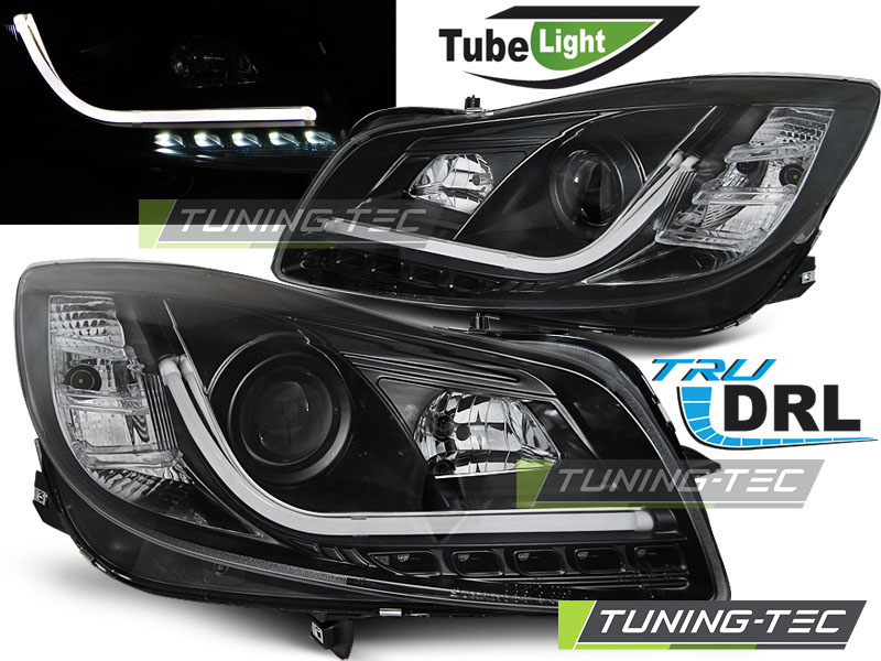 Koplampen OPEL INSIGNIA 08-12 ZWART TUBE LIGHTS