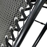 Opvouwbare tuin ligstoel - met hoofdsteun en cupholder - grijs