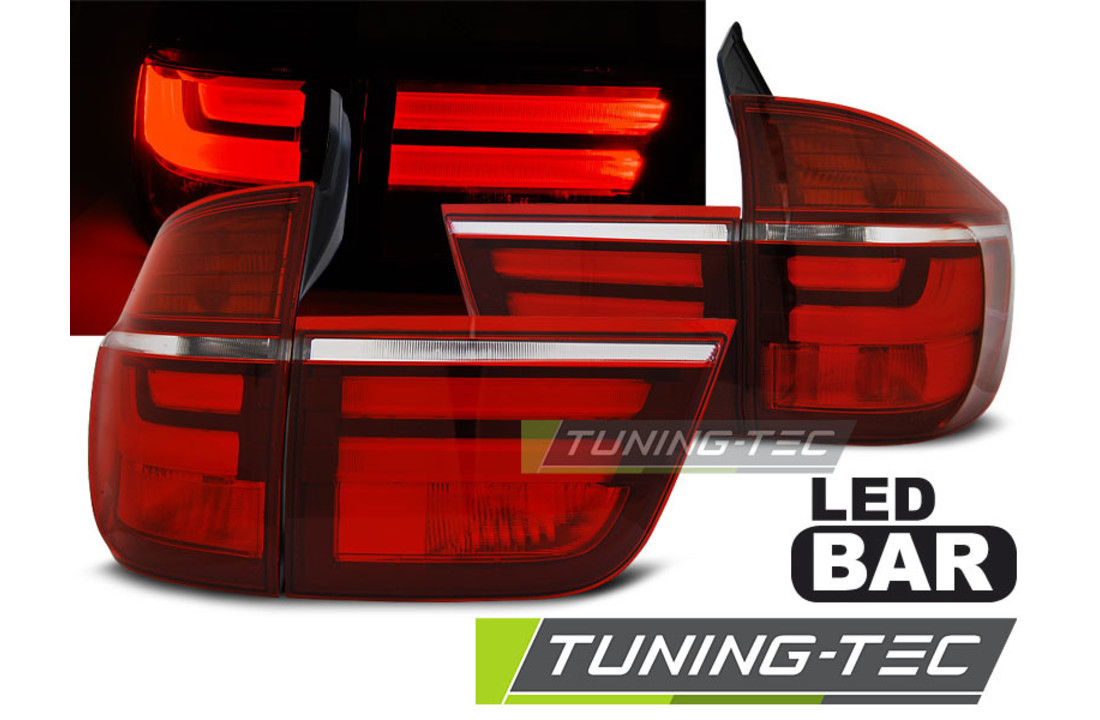 Achterlichten geschikt voor BMW X5 E70 03 07-05 10 ROOD HELDER LED