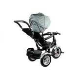 Driewieler kinderwagen zilver - met zonnevizier