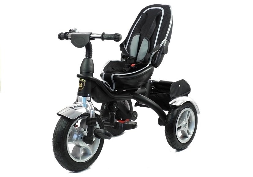 Driewieler kinderwagen zilver - met zonnevizier