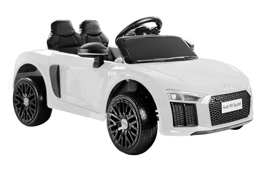 Audi R8 Spyder - supercar kinderauto - elektrisch bestuurbaar - wit