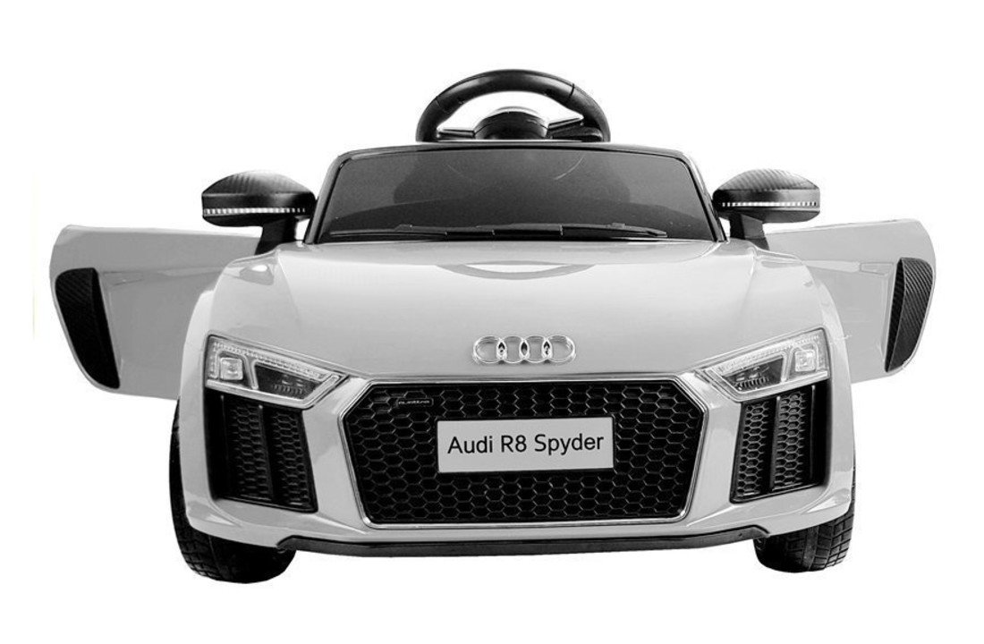 Audi R8 Spyder - supercar kinderauto - elektrisch bestuurbaar - wit