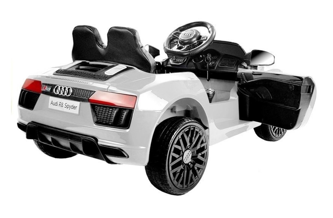 Audi R8 Spyder - supercar kinderauto - elektrisch bestuurbaar - wit