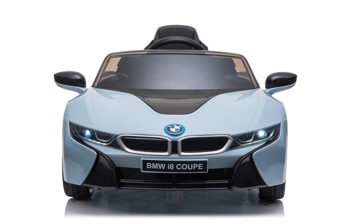 BMW I8 coupé - elektrische kinderauto coupé blauw - inc afstandsbediening