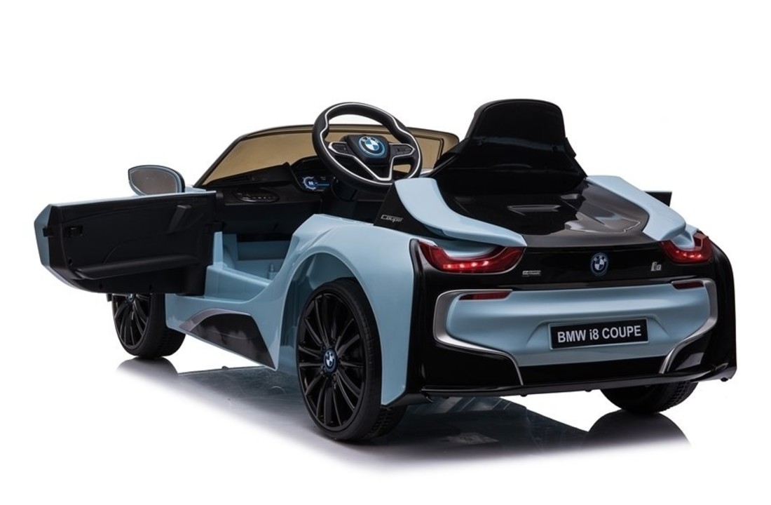 BMW I8 coupé - supercar kinderauto - elektrisch bestuurbaar - blauw