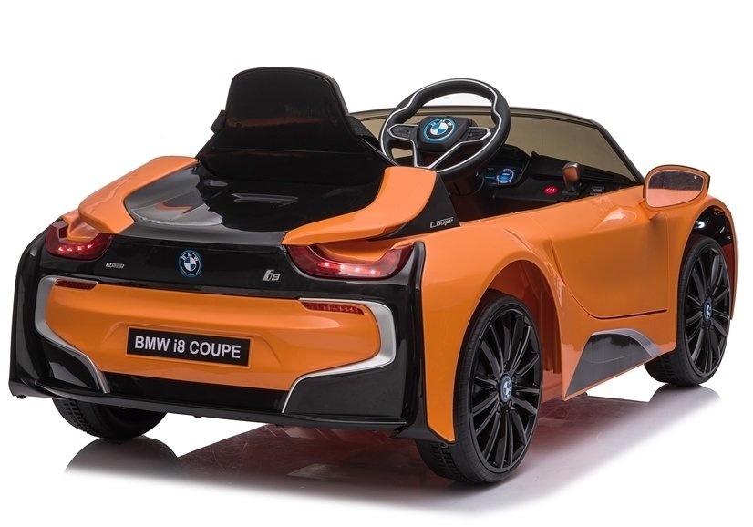 BMW I8 coupé - supercar kinderauto - elektrisch bestuurbaar - oranje