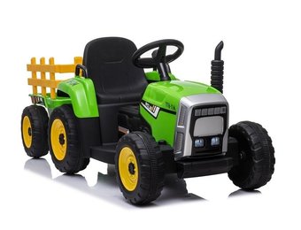 Elektrisch bestuurbare tractor met aanhanger en afstandbediening