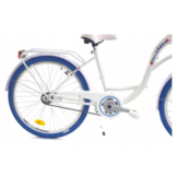 Meisjesfiets 24 inch stevig model blauw met wit Dallas Bike