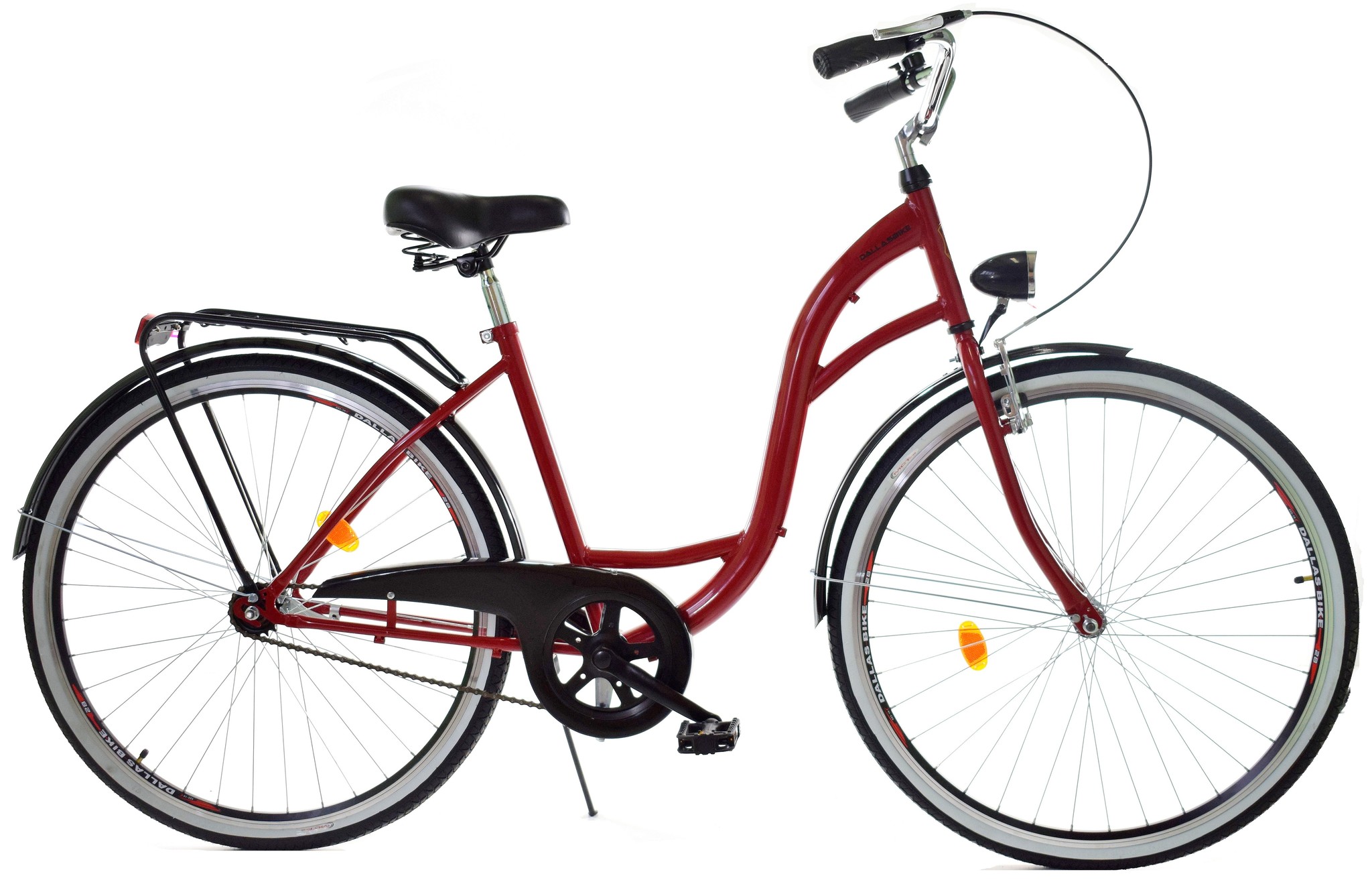 Meisjesfiets 26 inch stevig model rood met zwart van Dallas Bike