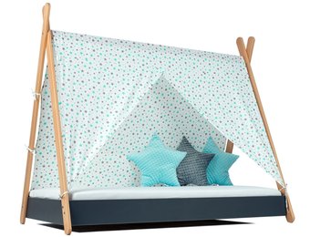 Tentdoek tipibed 180x80cm turqoise sterren