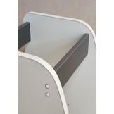 Leertoren - Keukenhulp - 90x40x50 cm - kindertrapje - wit met grijs