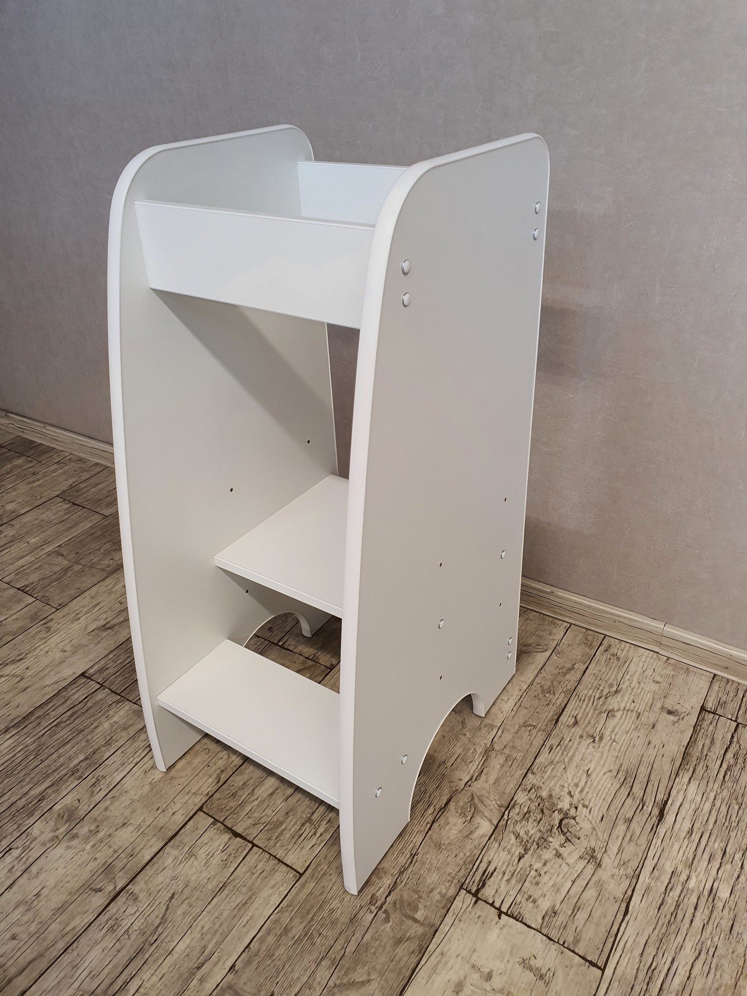 Keukenhulp kind - leertoren - 90x40x50 cm - kindertrapje - wit