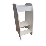 Keukenhulp kind - leertoren - 90x40x50 cm - kindertrapje - wit