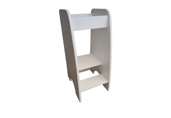 Keukenhulp kind - leertoren - 90x40x50 cm - kindertrapje - wit
