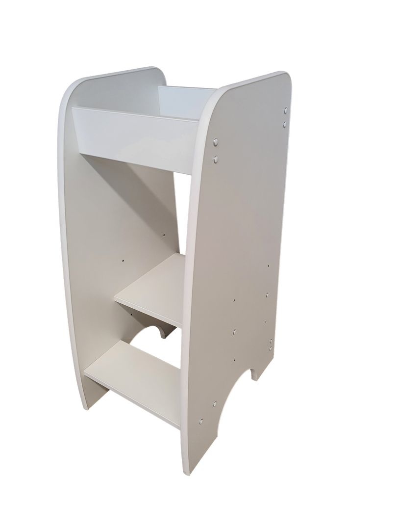 Keukenhulp kind - leertoren - 90x40x50 cm - kindertrapje - wit