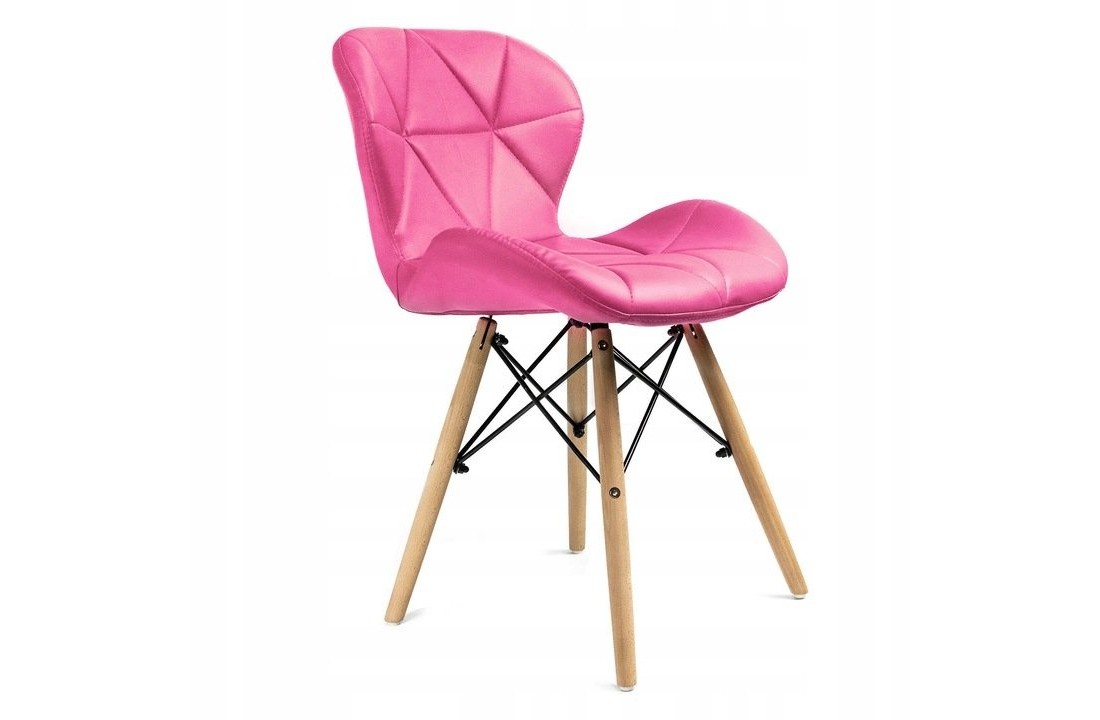 Eetkamer stoelen set van 4 velours roze Scandinavisch design