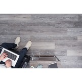 PVC / SPC waterdichte vinylpanelen vloer 5mm donkergrijs eiken