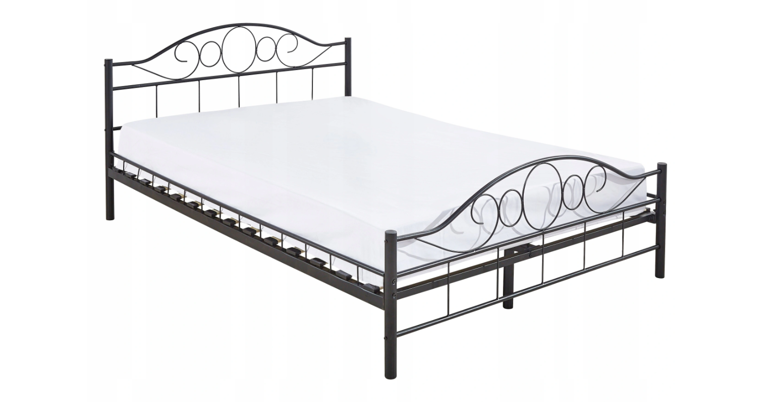 Metalen bedframe met lattenbodem- 180x200 - zwart