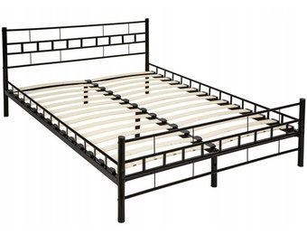 Metalen bedframe met lattenbodem- 160x200 - zwart