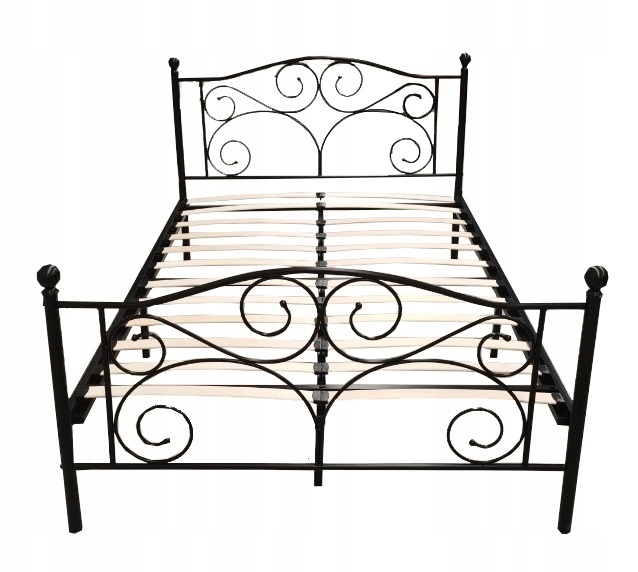 Metalen bedframe met lattenbodem- 160x200 - versierd