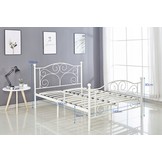 Metalen bedframe met lattenbodem- 140x200 - versierd