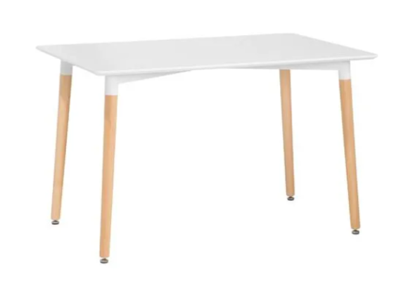 Moderne tafel - 120x80 cm - wit -Scandinavisch design