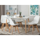 Moderne tafel - 120x80 cm - wit -Scandinavisch design