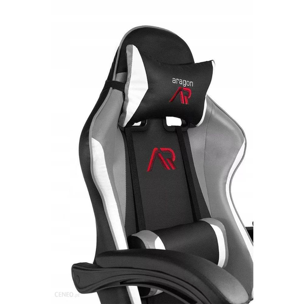 Gamestoel ergonomisch zwart & grijs ECO-leer bureaustoel